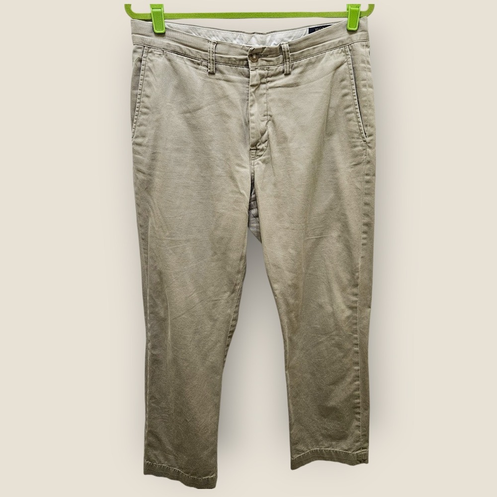 Polo Ralph Lauren Classic Fit Chino Pants‎ Mens Size 33x30 Khaki Beige Cotton